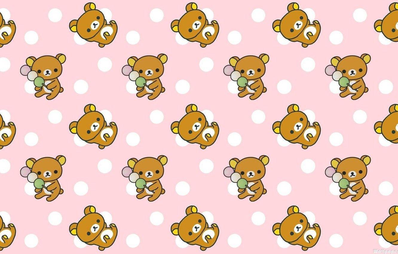 1332x850 Wallpaper background, texture, anime, art, bear, rilakkuma image for desktop, section прочее