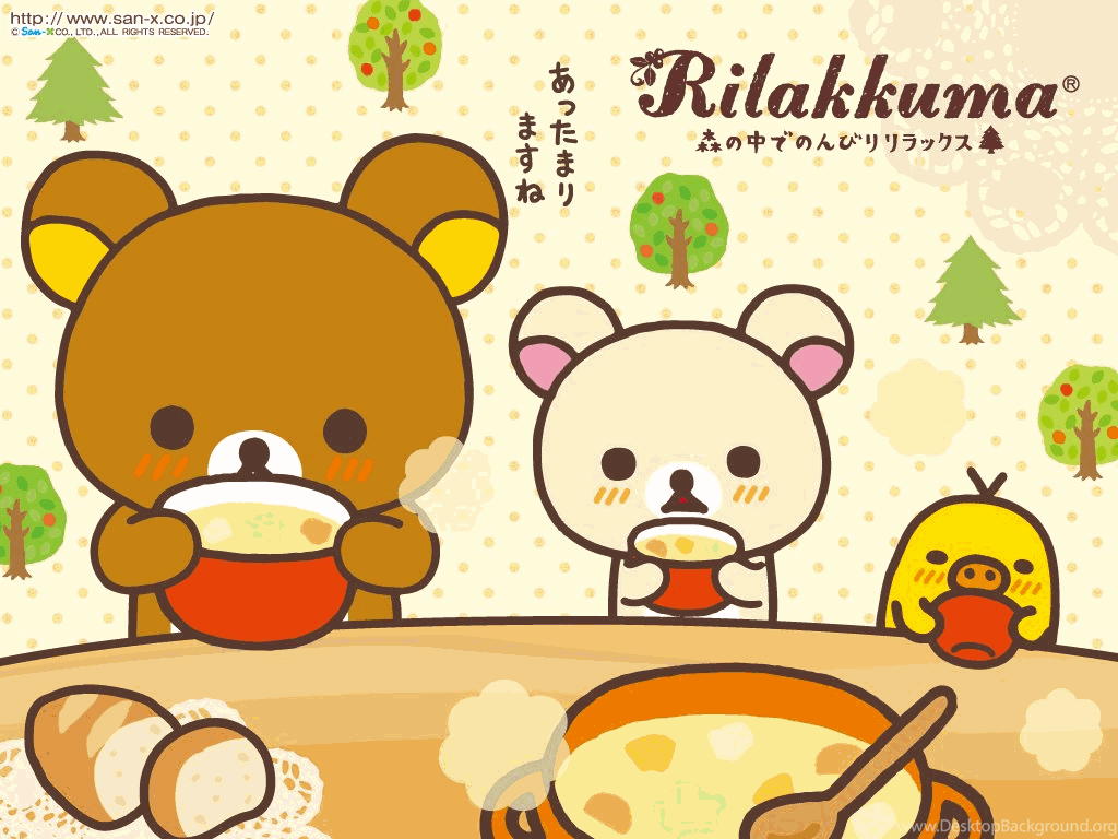 1024x768 Free Rilakkuma Wallpaper Paper Kawaii Desktop Background
