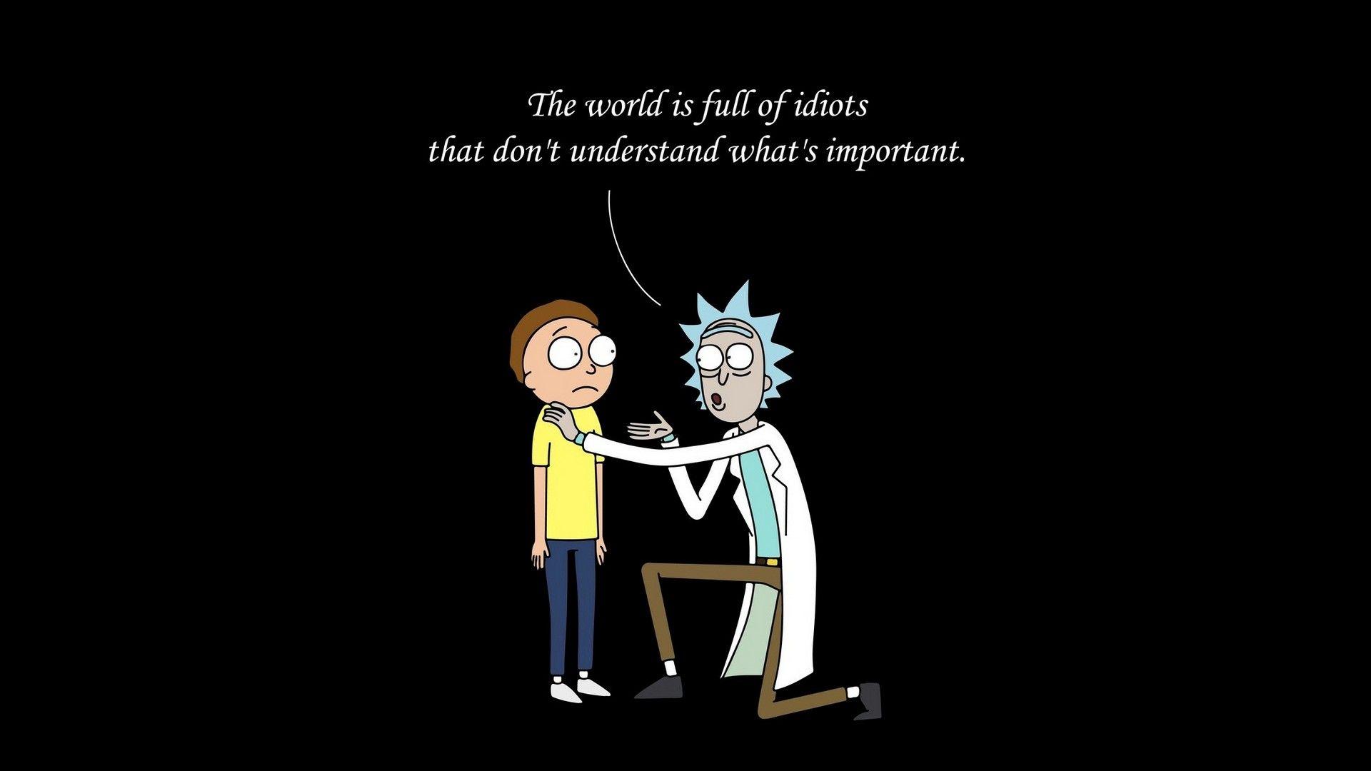 1920x1080 Cartoon Network Rick And Morty Desktop Wallpaper With And Morty Quotes Deep