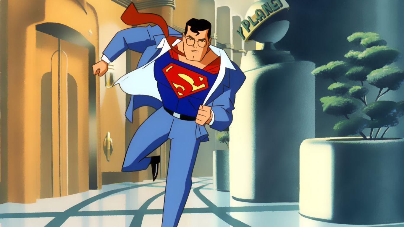 1366x768 Desktop Wallpaper Superman: The Animated Series, Animation, Cartoon, HD Image, Picture, Background, Gedltr