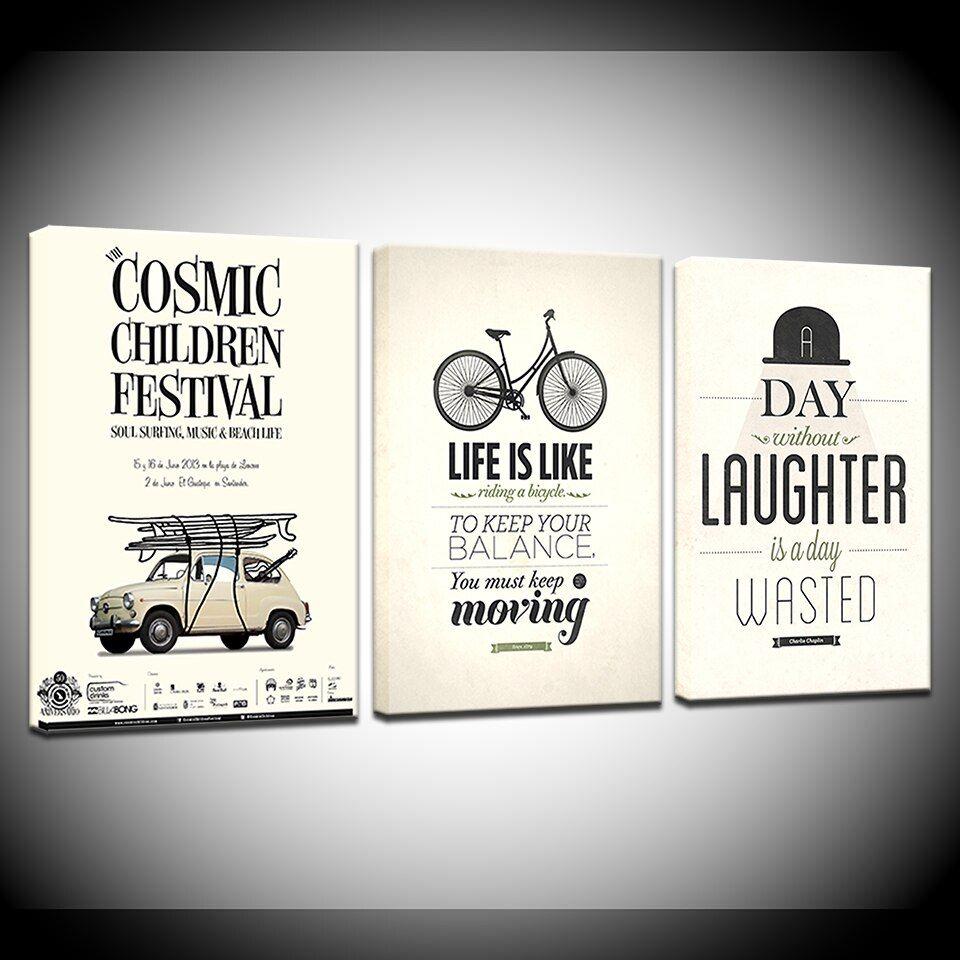 960x960 Canvas Painting Motivational Posters 3 Pieces Wall Art Painting Modular Wallpaper Poster Print for living room Home Decor. Painting & Calligraphy