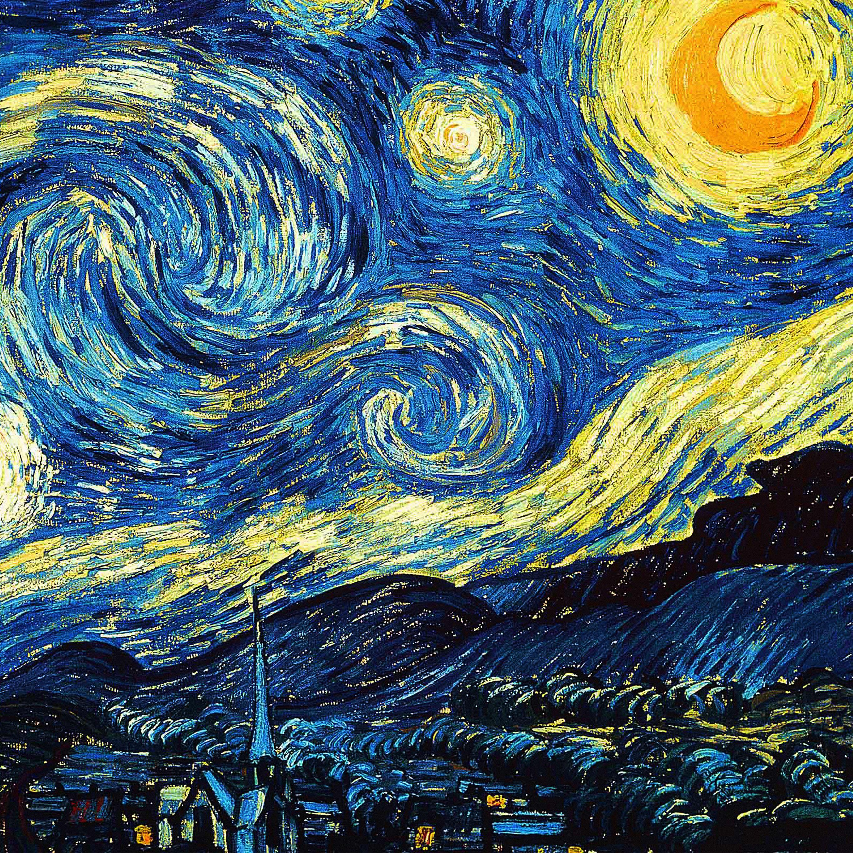 2732x2732 Vicent Van Gogh Starry Night Art .