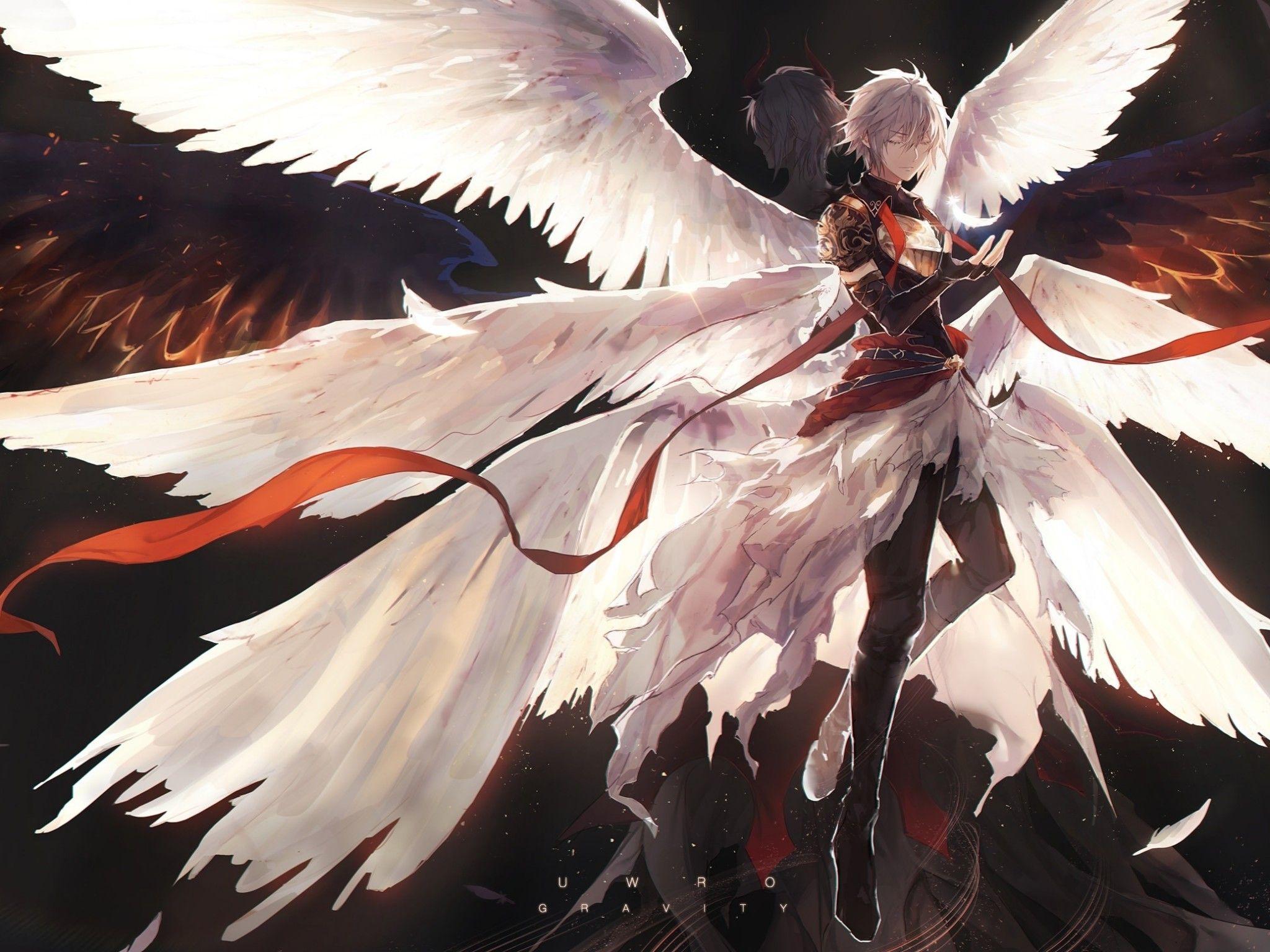 Dark Angel Anime Boy Wallpaper