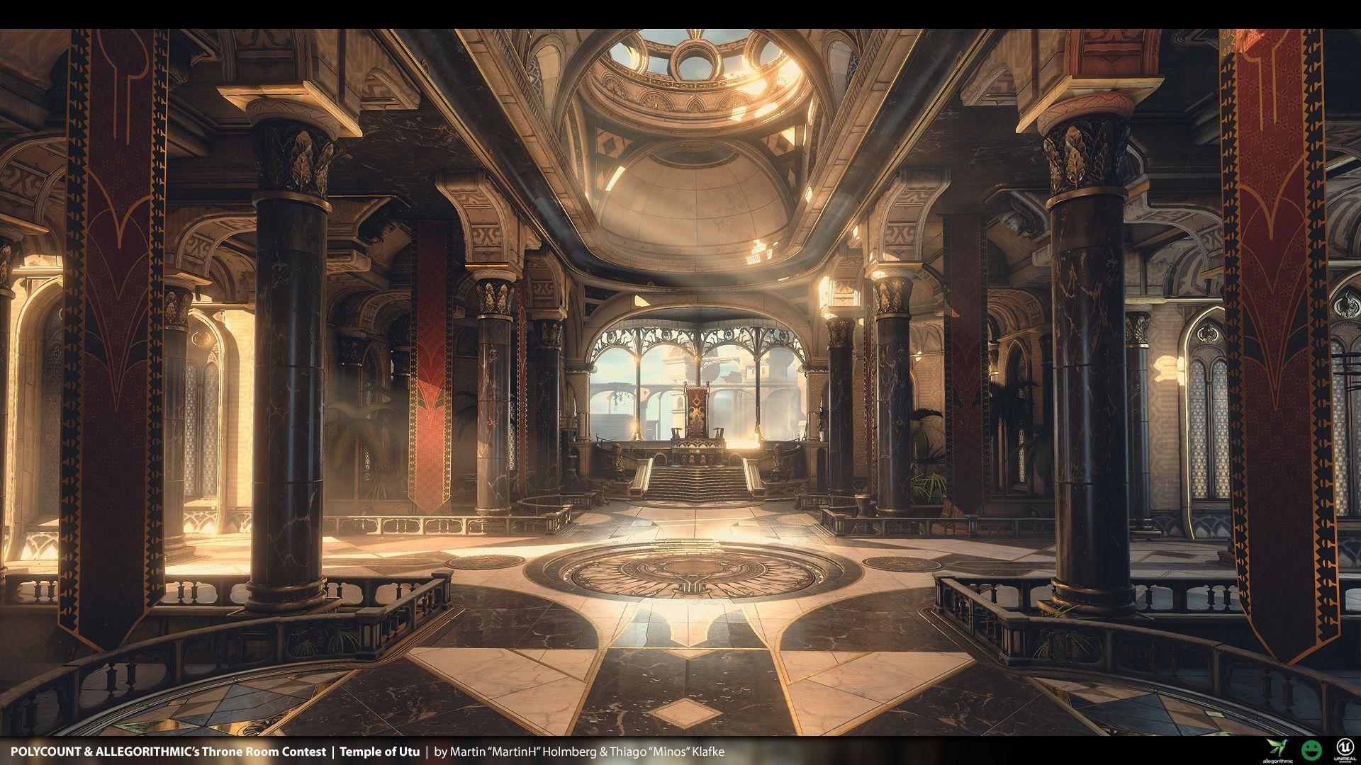 1920x1080 Temple Of Utu Engine 4 Environment. Throne room, Fantasy concept art, Fantasy castle
