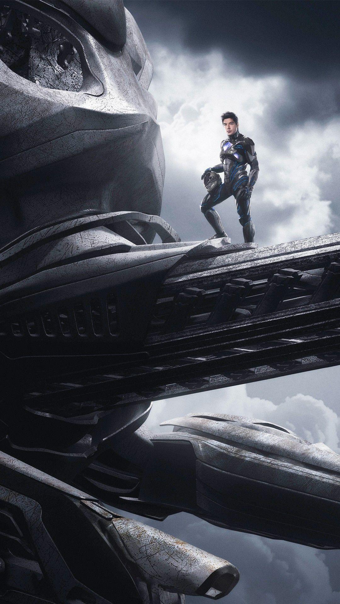 1080x1920 Black Ranger Power Rangers 4K Wallpaper
