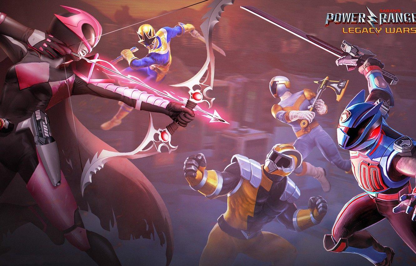 1332x850 Wallpaper axe, sword, game, armor, weapon, bow, Power Rangers, Power Rangers: Legacy Wars, gold ranger, shadow ranger, titanium ranger, ranger slayer, hyperforce ranger, nWay image for desktop, section игры