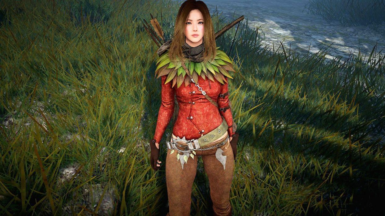 1244x700 Arts Woman Girl Black Desert Fantasy Elf Ranger Archer Picture Wallpaperx1080