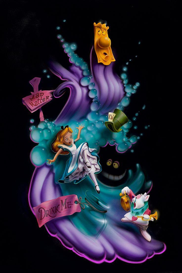736x1104 Wallpaper Disney Alice In Wonderland Cartoon Aesthetic