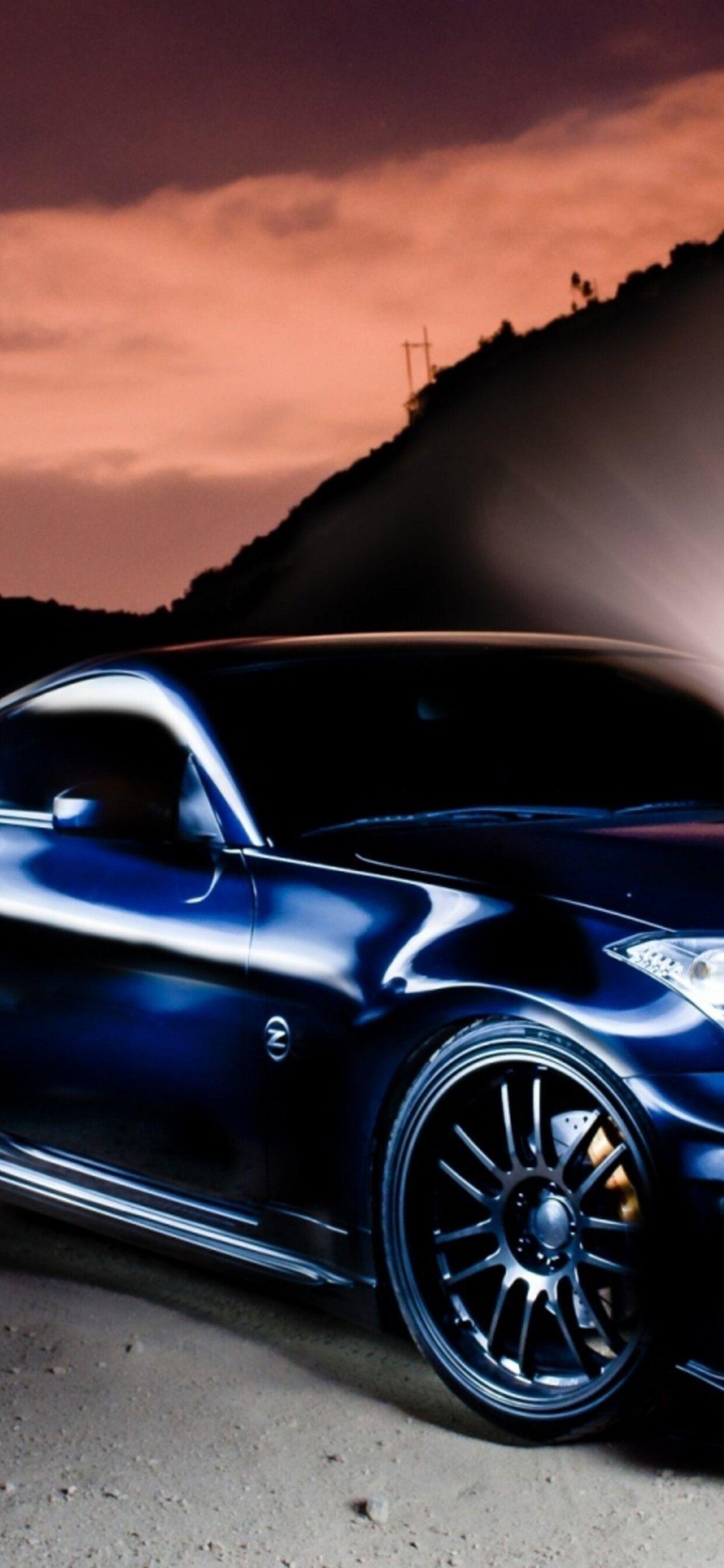 1242x2688 Blue Nissan 350 Z tuning
