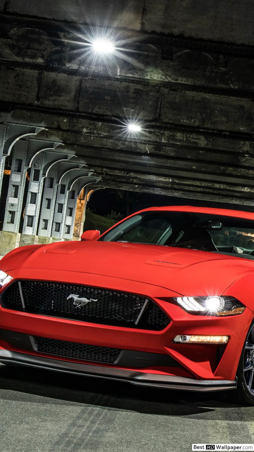 1080x1920 Red Ford Mustang GT HD wallpaper download