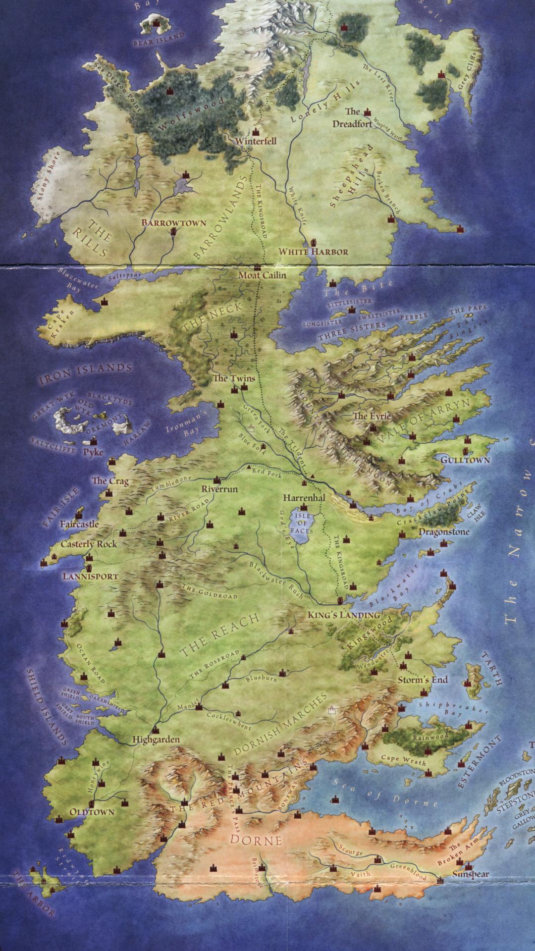 1080x1920 Westeros Map Wallpaper (1080x1920 px, 0.33 Mb)