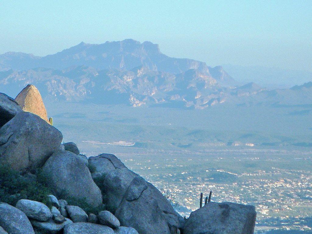 1024x768 Superstition Mountain from McDowell Mountains. On my hike t
