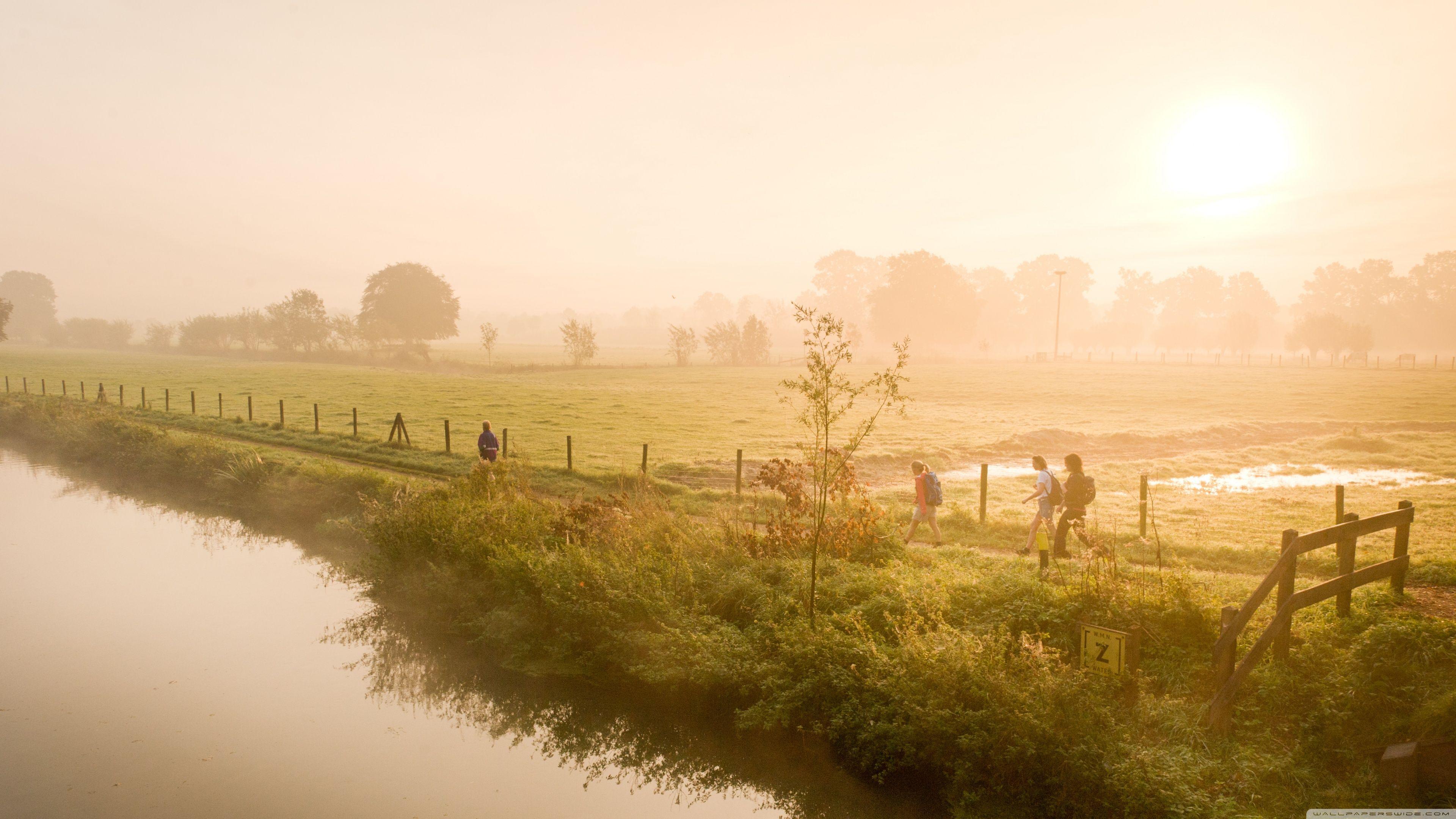 3840x2160 Misty River, Kromme Rijn Ultra HD Desktop Background Wallpaper for 4K UHD TV : Widescreen & UltraWide Desktop & Laptop : Multi Display, Dual Monitor : Tablet