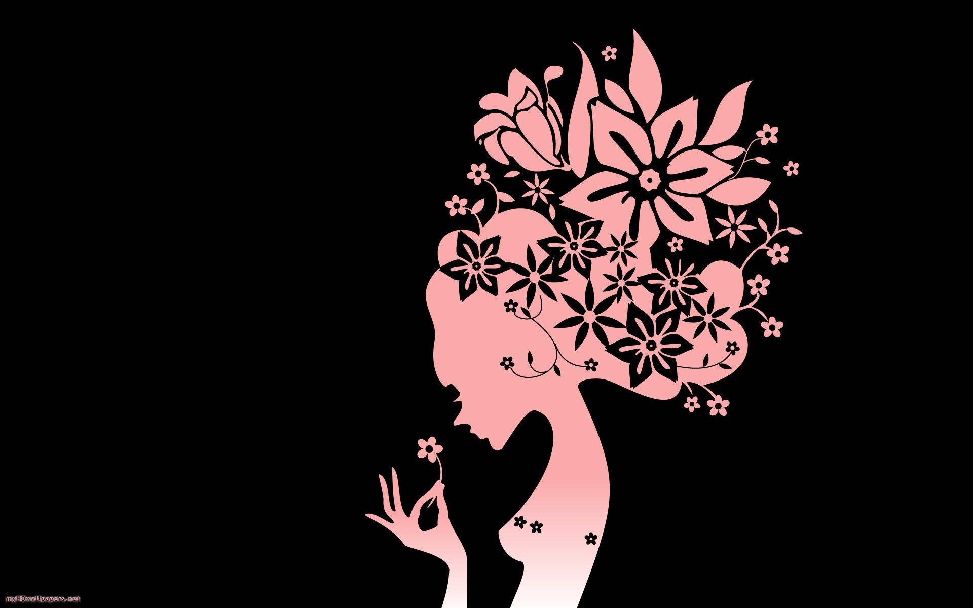 1920x1200 Flowers, black, wallpaper