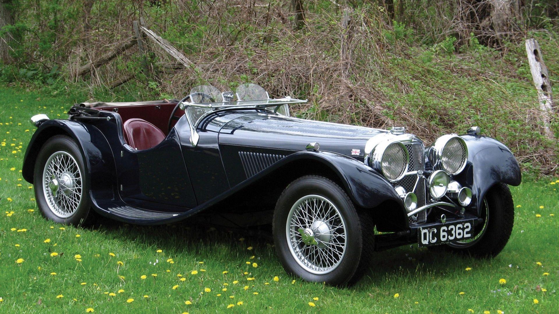 1920x1080 Download 1920x1080 HD Wallpaper jaguar retro cabriolet coupe forest united kingdom, Desktop Background HD