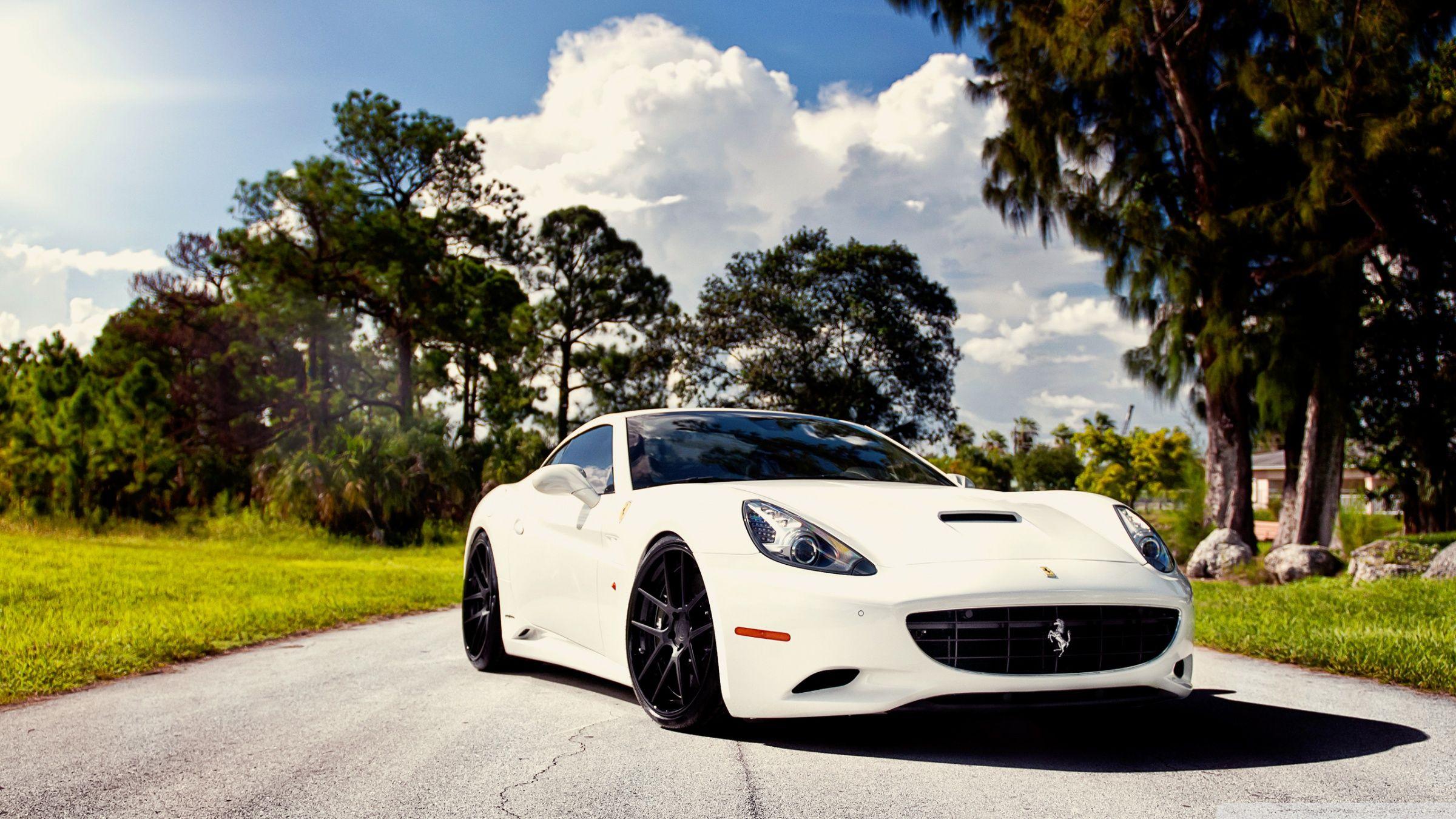 2400x1350 White Ferrari Ultra HD Desktop Background Wallpaper for 4K UHD TV : Multi Display, Dual Monitor : Tablet