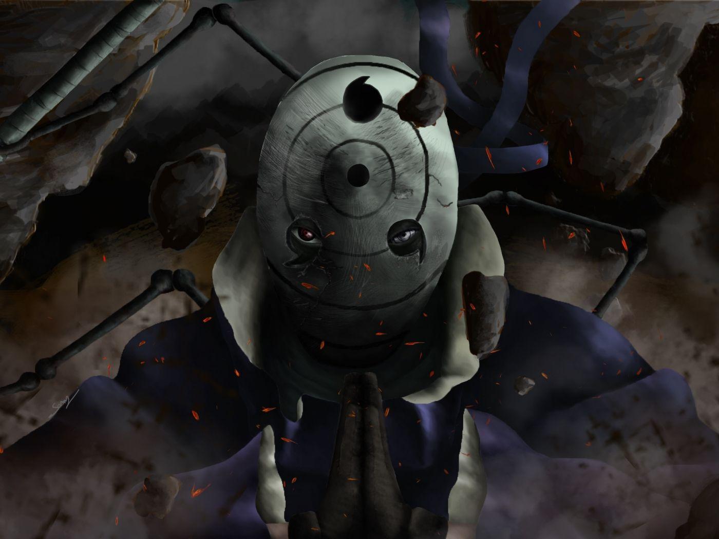 1400x1050 Download 1400x1050 wallpaper naruto, obito uchiha, art, standard 4: fullscreen, 1400x1050 HD image, background, 19716