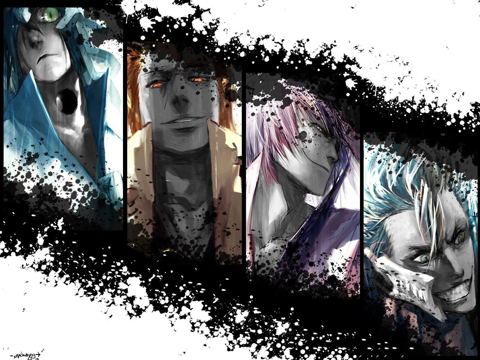1600x1200 Ichimaru Gin, #Espada, #Bleach, #paint splatter, #Grimmjow Jaegerjaquez, #Sousuke Aizen, #Ulquiorra Cifer, wallpaper. Bleach art, Anime, Bleach anime