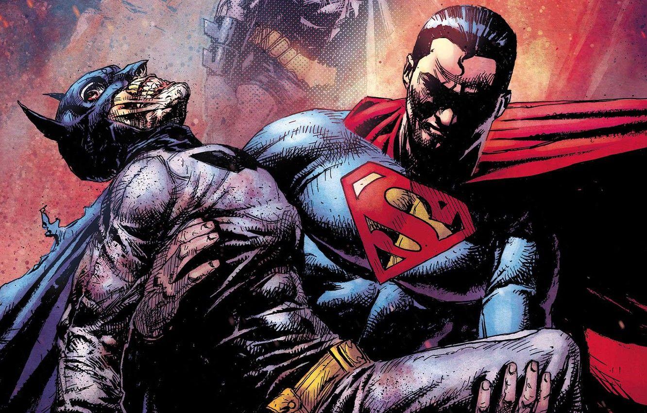 1332x850 Wallpaper fantasy, Batman, comics, Superman, artwork, mask, superheroes, costume, fantasy art, DC Comics, cape image for desktop, section фантастика