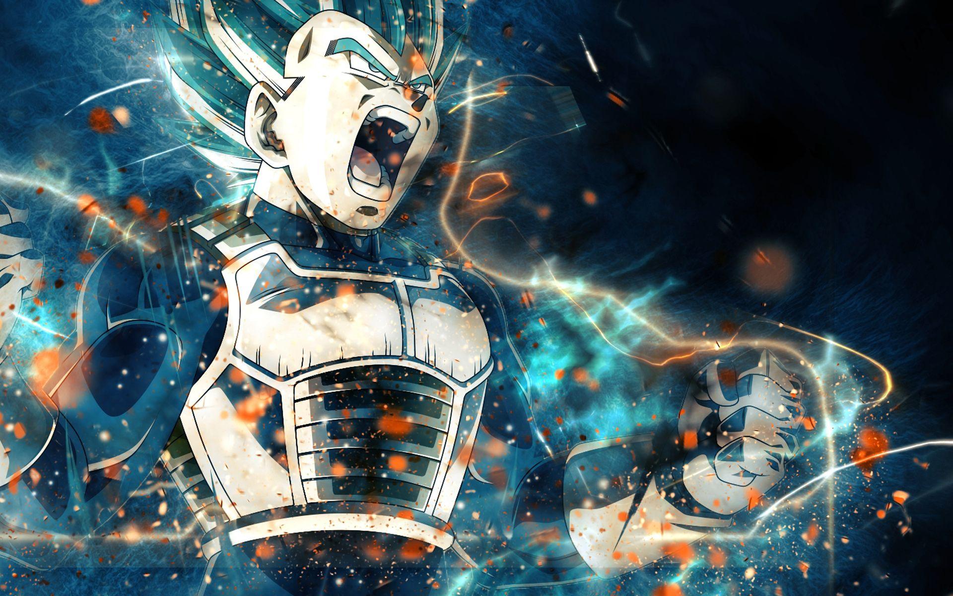 1920x1200 Download wallpaper Vegeta, art, Dragon Ball, manga, Dragon Ball Super, DBS, magic for desktop with resolution 1920x1200. High Quality HD picture wallpaper