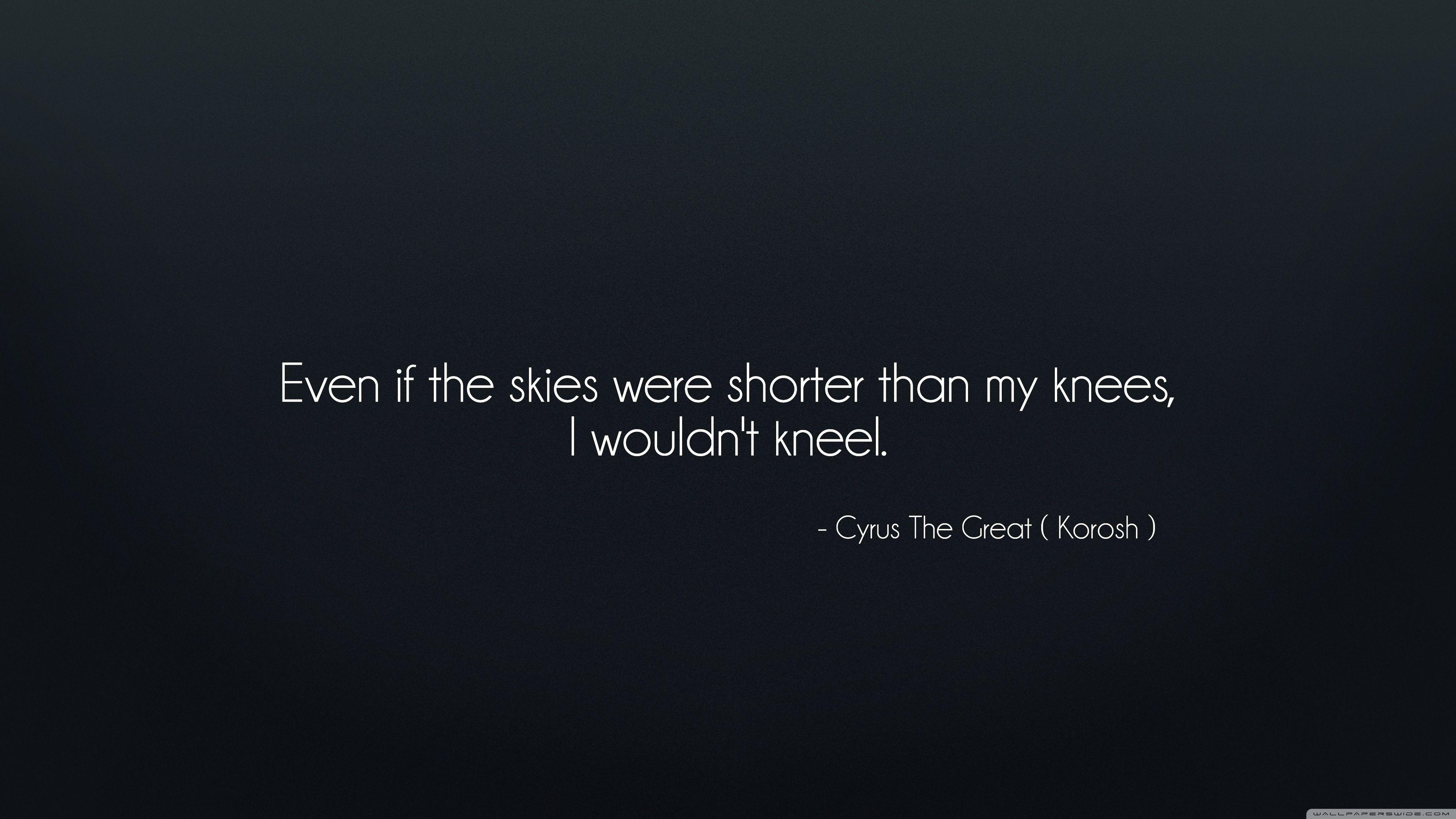 3840x2160 Even if the skies were shorter than my knees, I wouldnt kneel. ❤ 4K