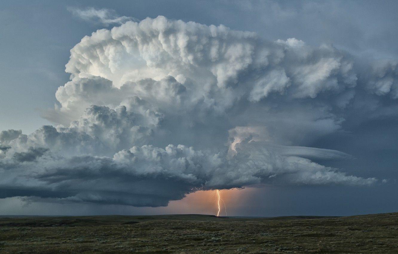 1332x850 Wallpaper summer, storm, rain, sky, lightning, sunset, blue, cloud, tornado, beautiful, clouds, sun, travel, supercell, weather, green light image for desktop, section пейзажи