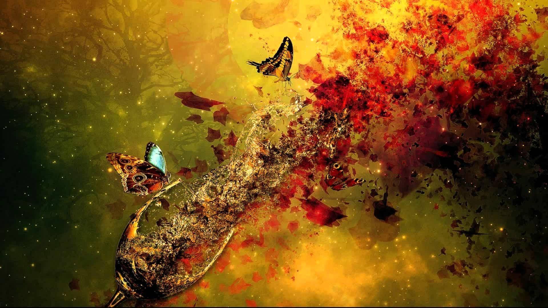 1920x1080 Bassnectar. Illusions, Butterfly painting, Painting