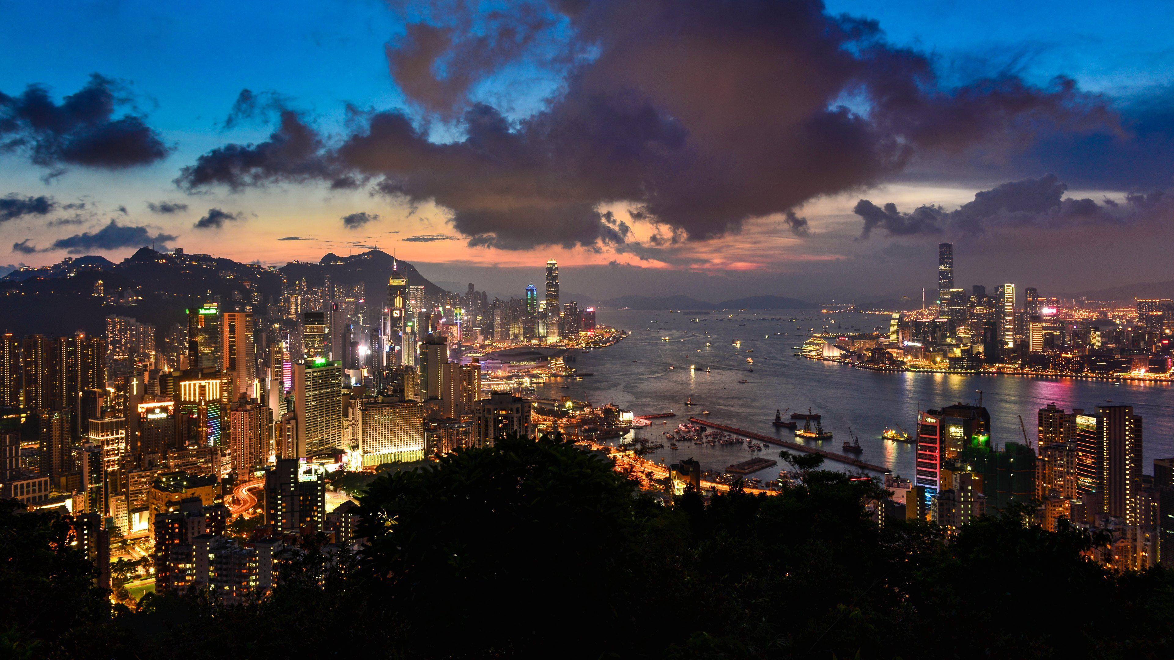 3840x2160 Super Hong Kong Panorama HD Wallpaper. 4K Wallpaper. Travel