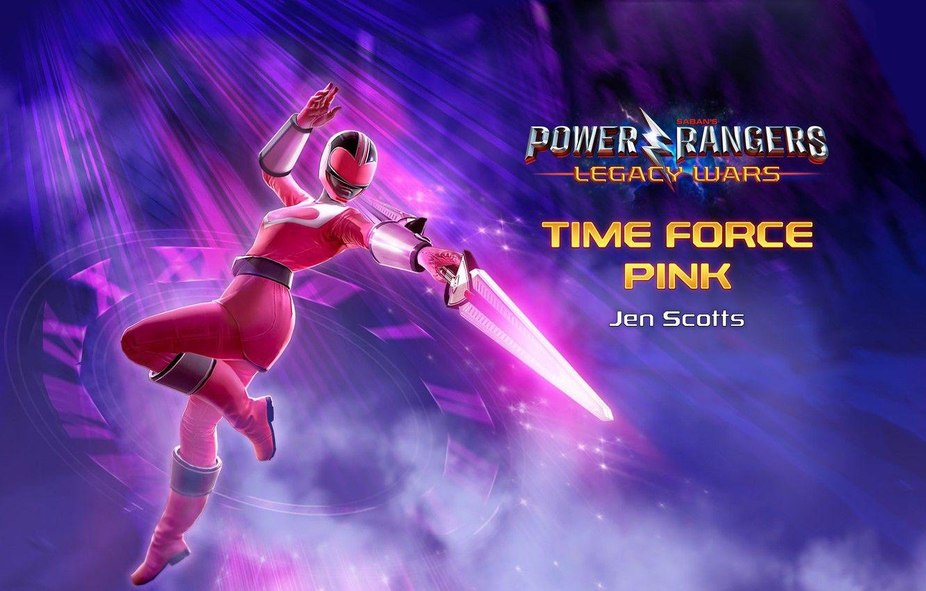 1332x850 Wallpaper game, weapon, pink, clock, Power Rangers, Power Rangers: Legacy Wars, Jen Scotts, Time Force, nWay image for desktop, section игры