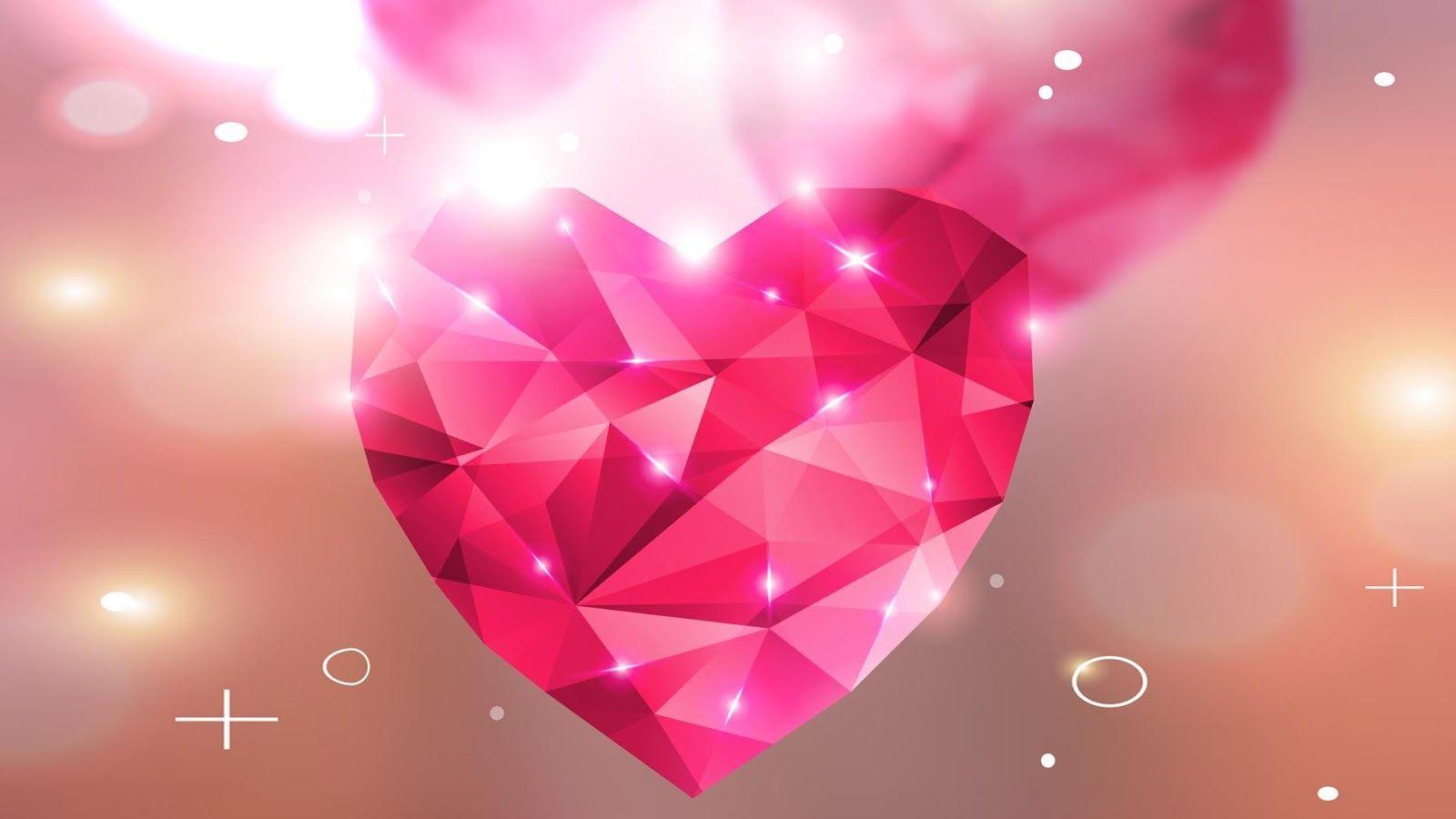 1600x900 Diamond Heart Wallpaper