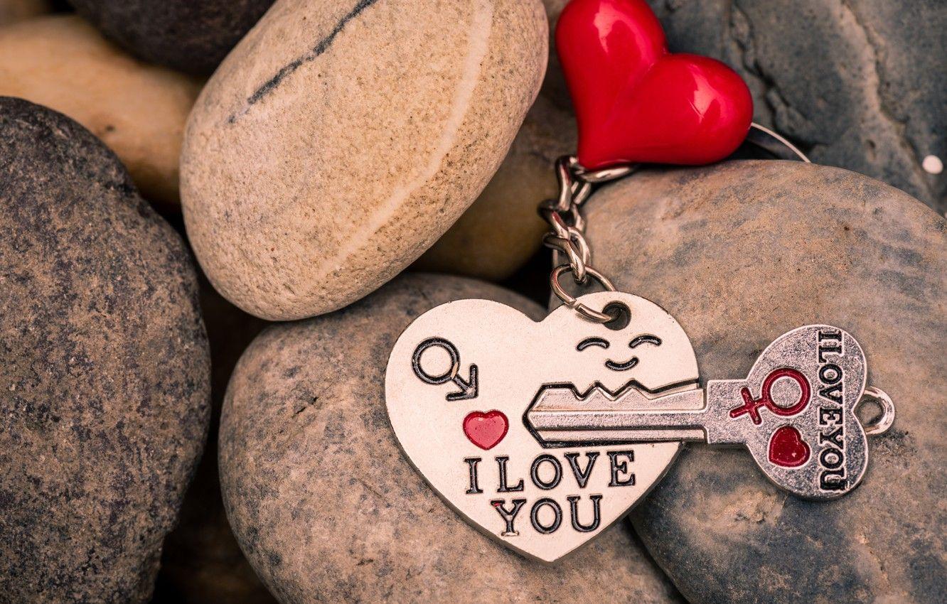 1332x850 Wallpaper love, heart, key, red, love, keychain, heart, key, romantic, I love You image for desktop, section настроения