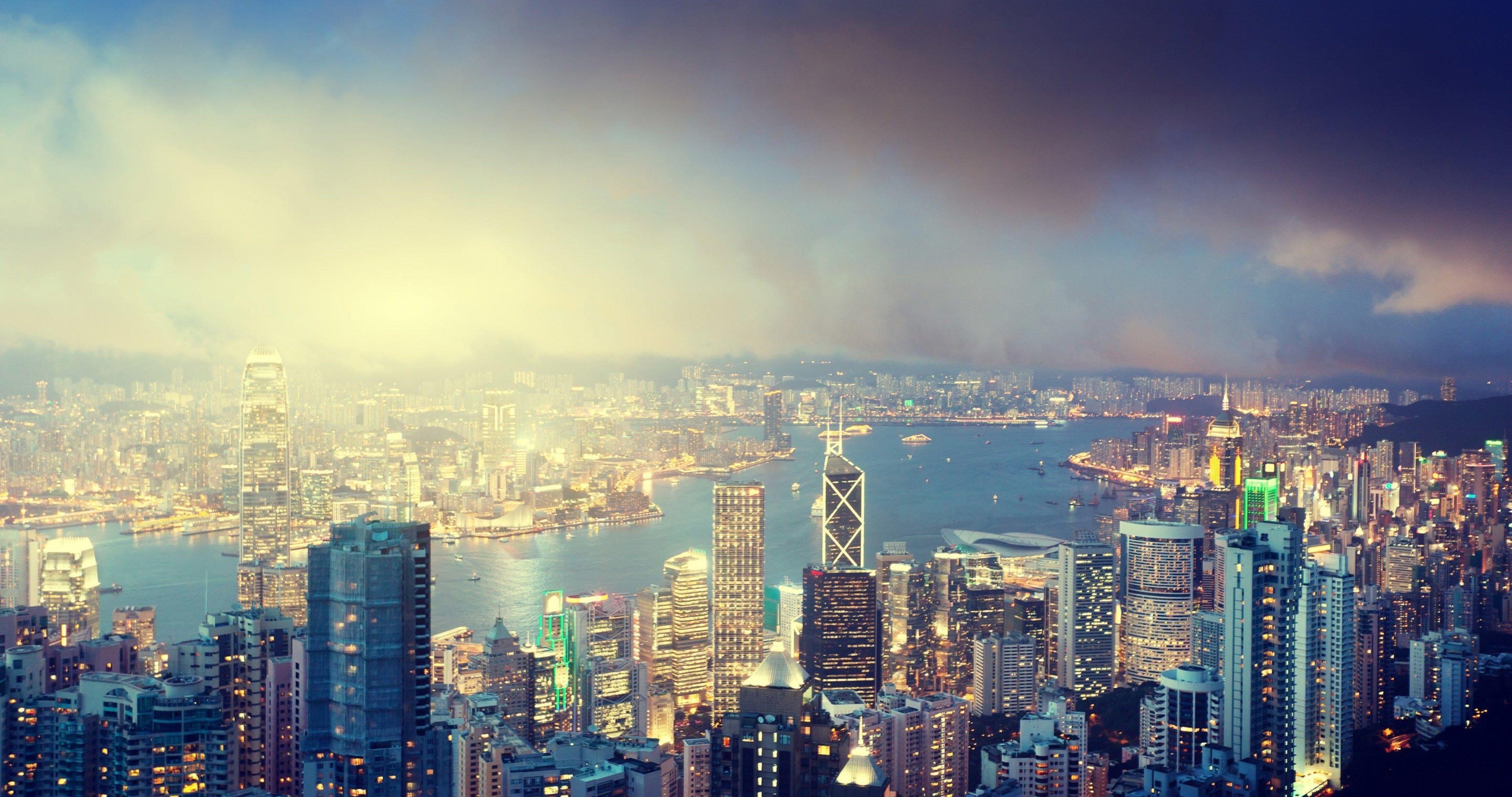 4096x2160 hong kong island victoria peak 4k ultra HD wallpaper. ololoshenka