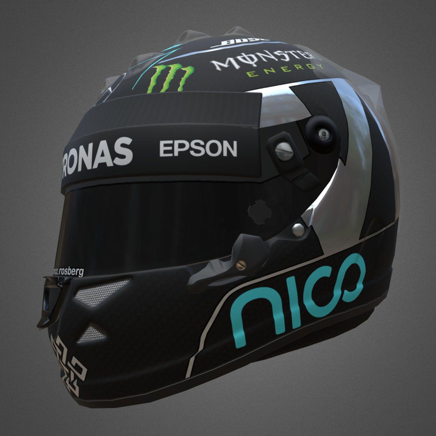 1440x1440 Nico Rosberg F1 Helmet, Adam Batham