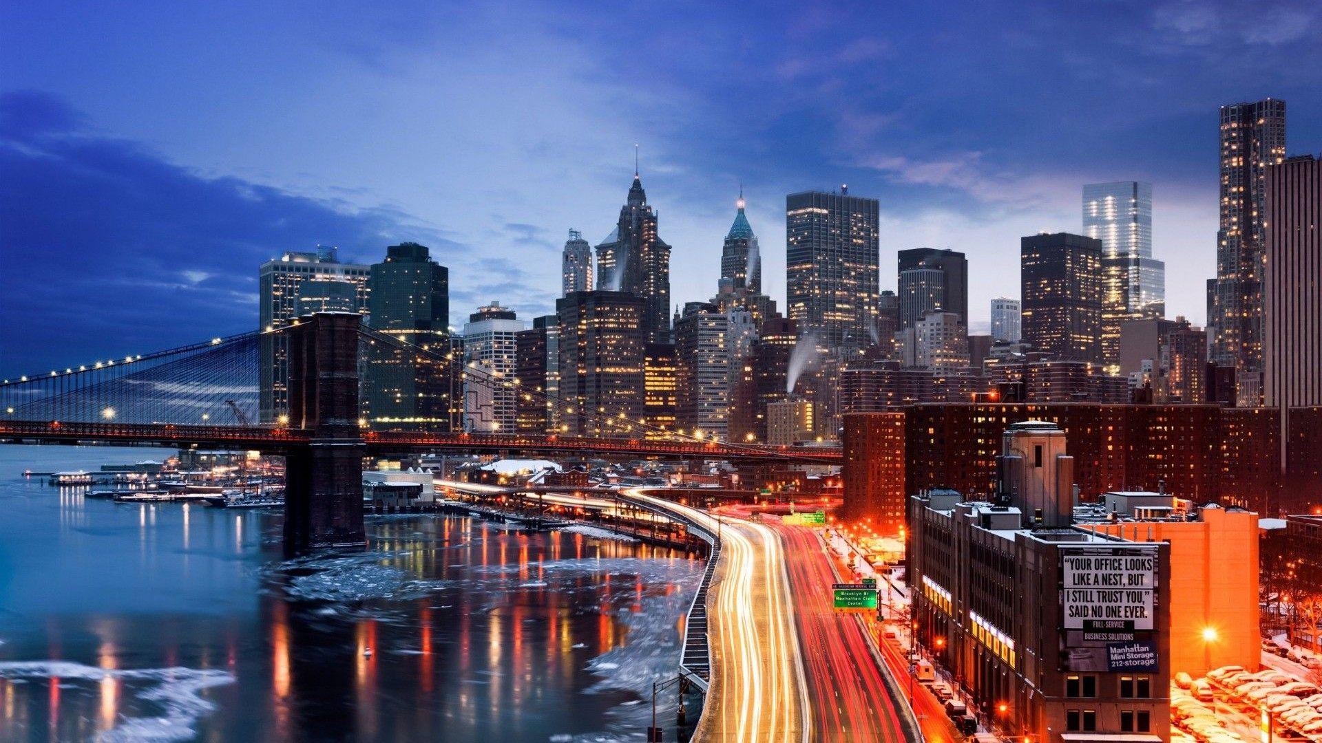 1920x1080 New York City Wallpaper Night HD HD Wallpaper