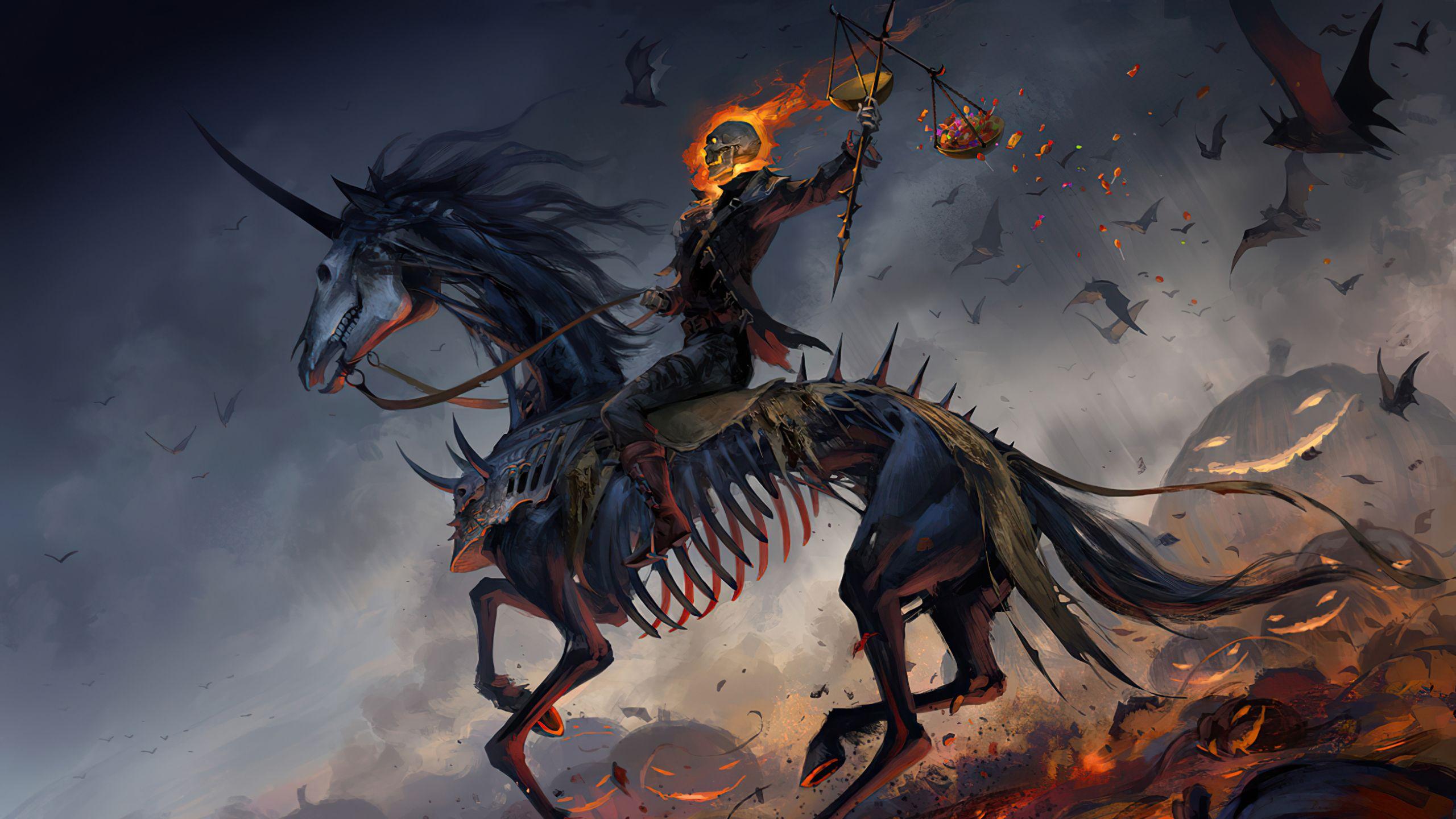 2560x1440 Ghost Rider Horse Riding 1440P Resolution Wallpaper, HD Superheroes 4K Wallpaper, Image, Photo and Background