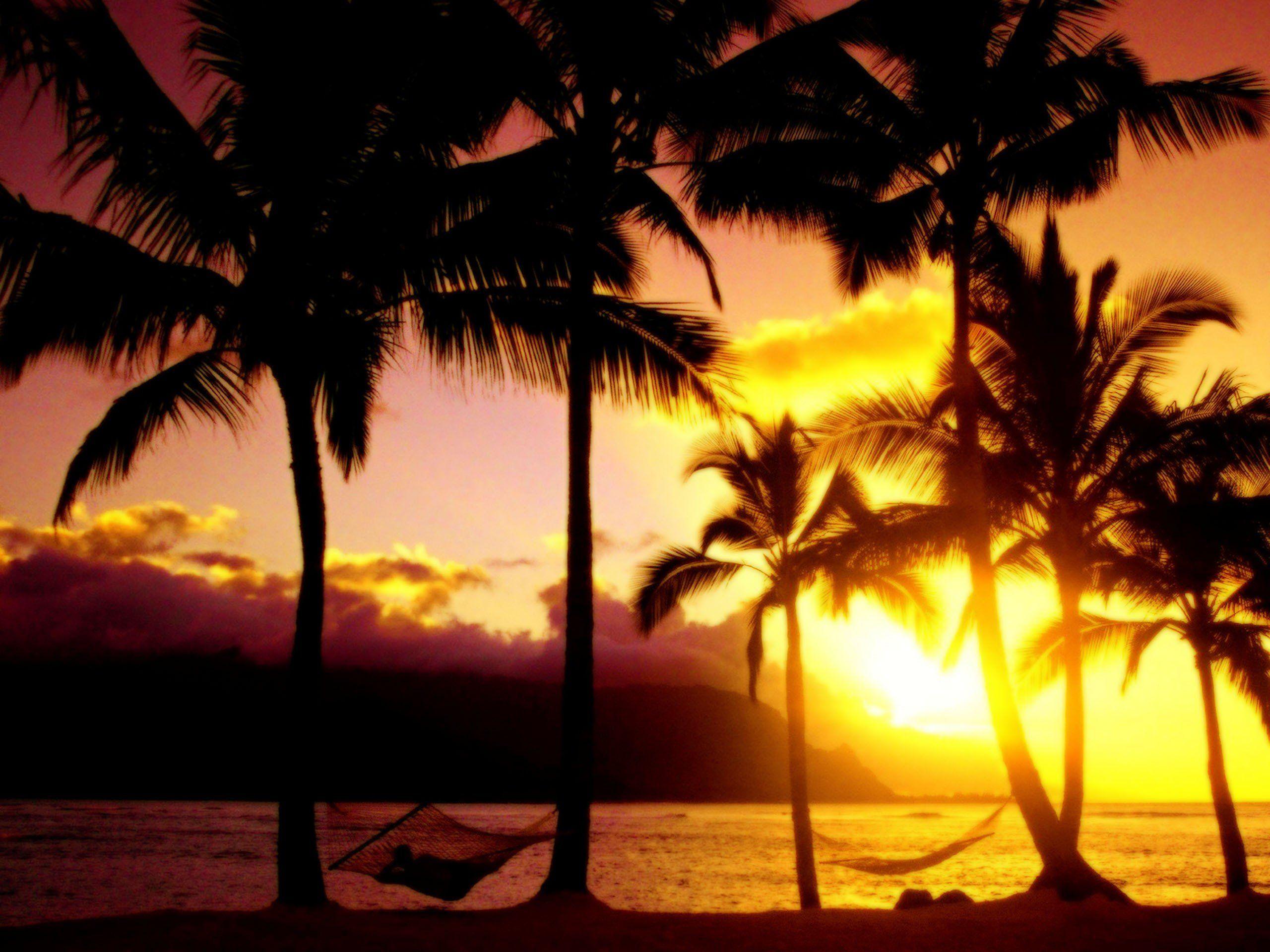 2560x1920 Sunset landscapes Hawaii paradise kauai afternoon beaches wallpaperx1920