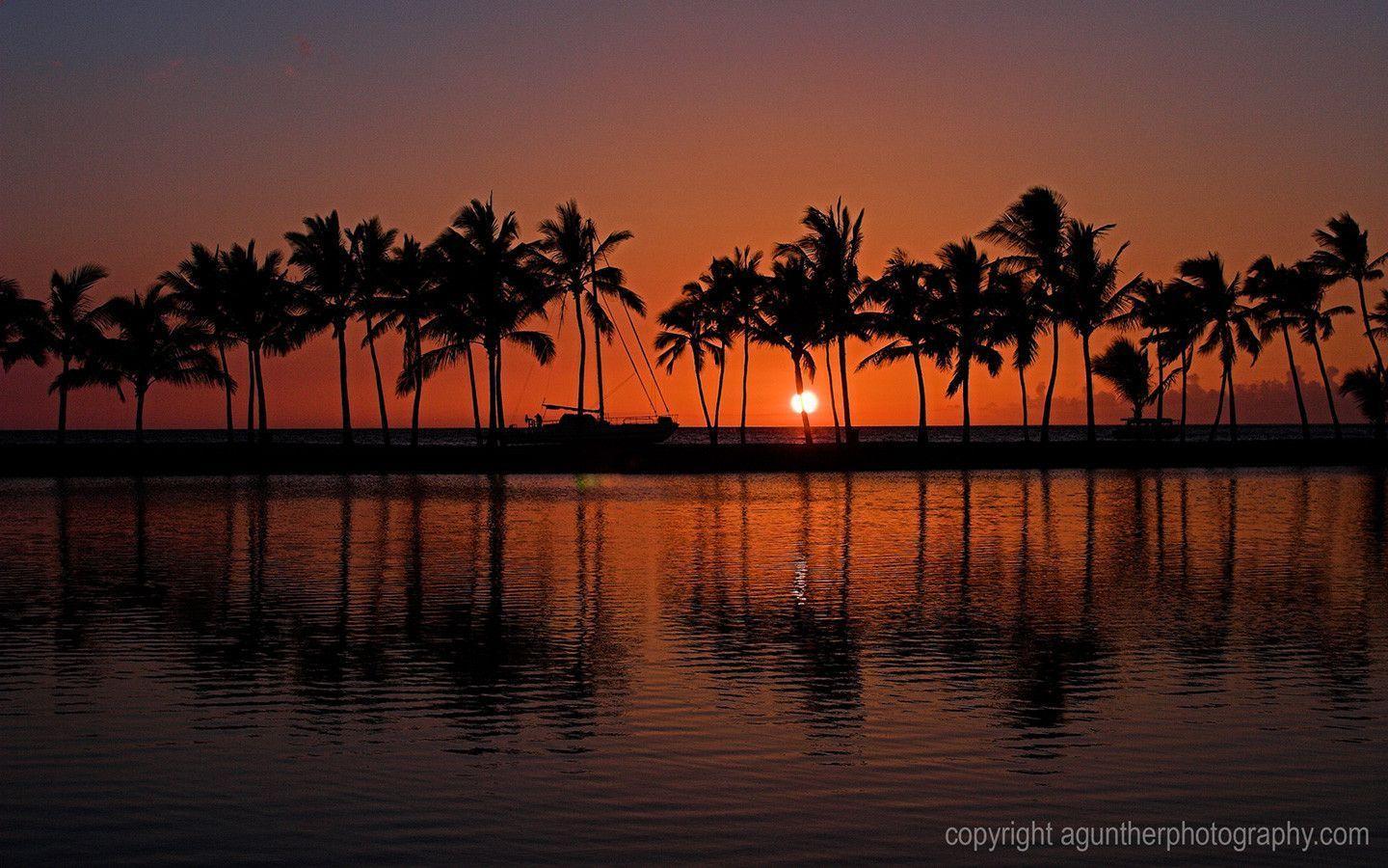 1440x900 Hawaii Sunset Wallpaper