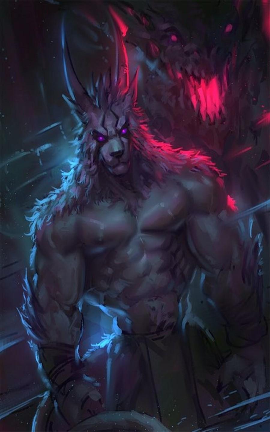 900x1440 Werewolf wallpaper art for Android