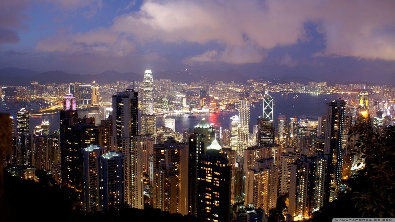1366x768 4K Ultra HD Hong Kong View Image Collection for Desktop