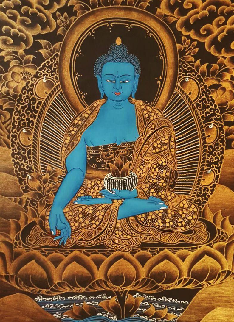 785x1082 A Bodhisattva knows that desires are like the plantain tree. You strip off one leaf after another and cannot apprehend any co. Thangka, Thangka painting, Buddhism