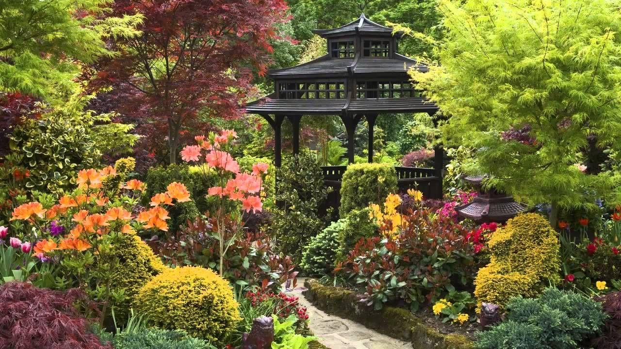 1280x720 TWO HOURS of Relaxing Music and Sleep Music Music and.One of the best I've heard. :) ♥♥♥. Zen garden, Garden gazebo, Japanese garden