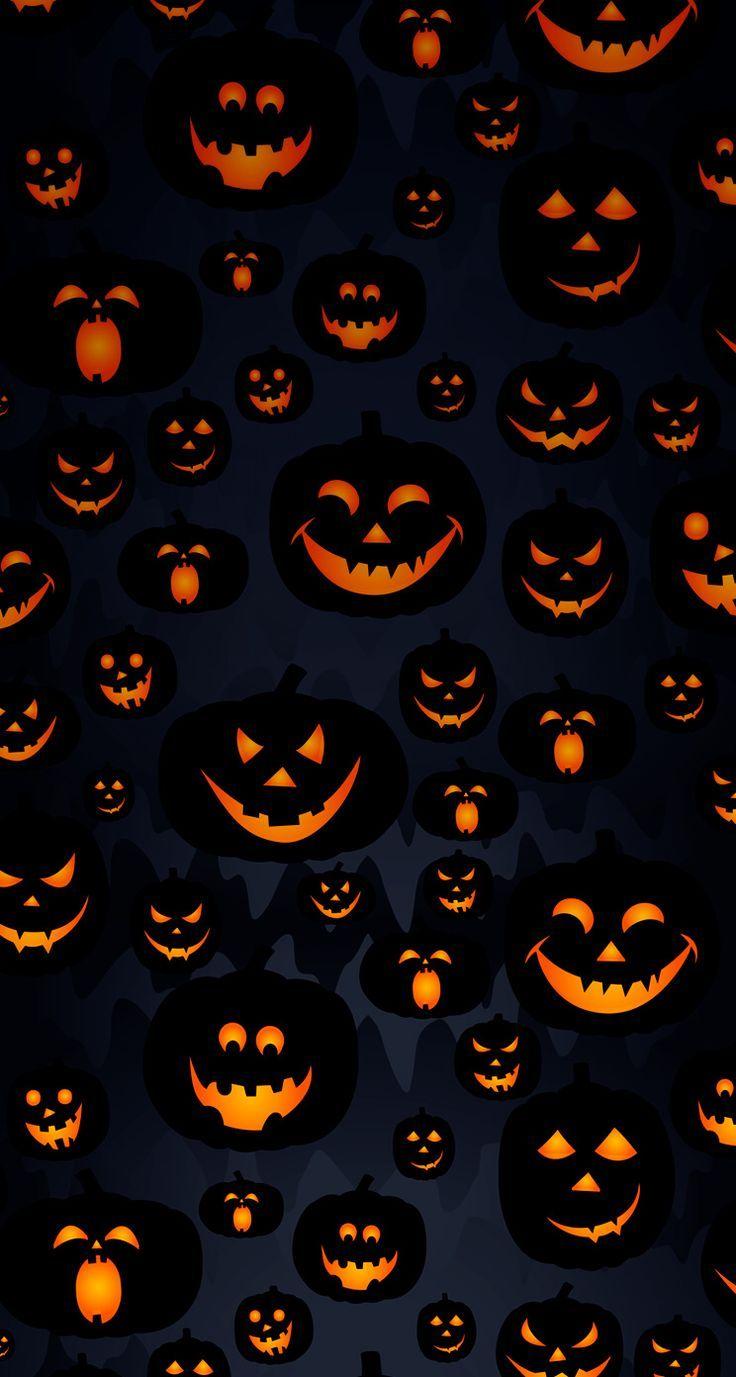 736x1377 Scary Pumpkin Wallpaper