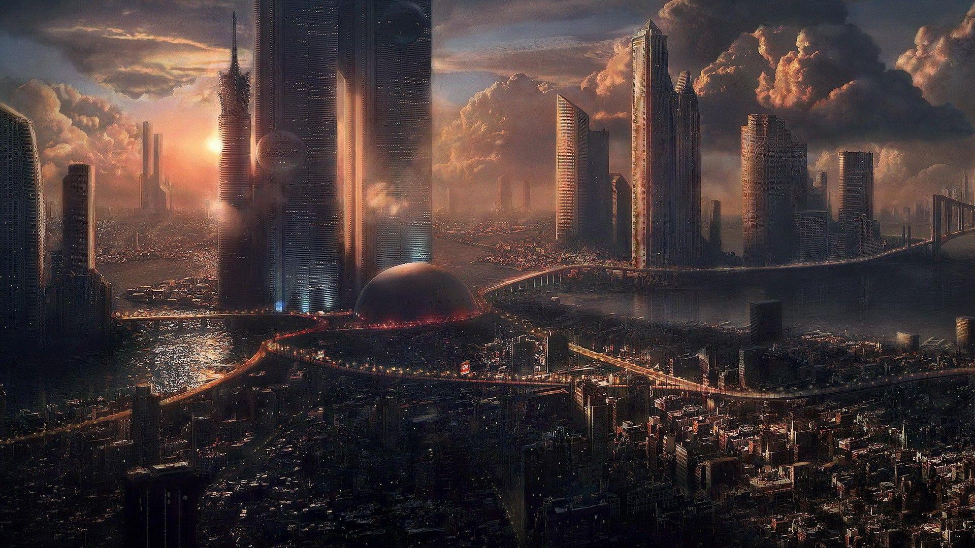 1920x1080 Futuristic City desktop PC and Mac wallpaper