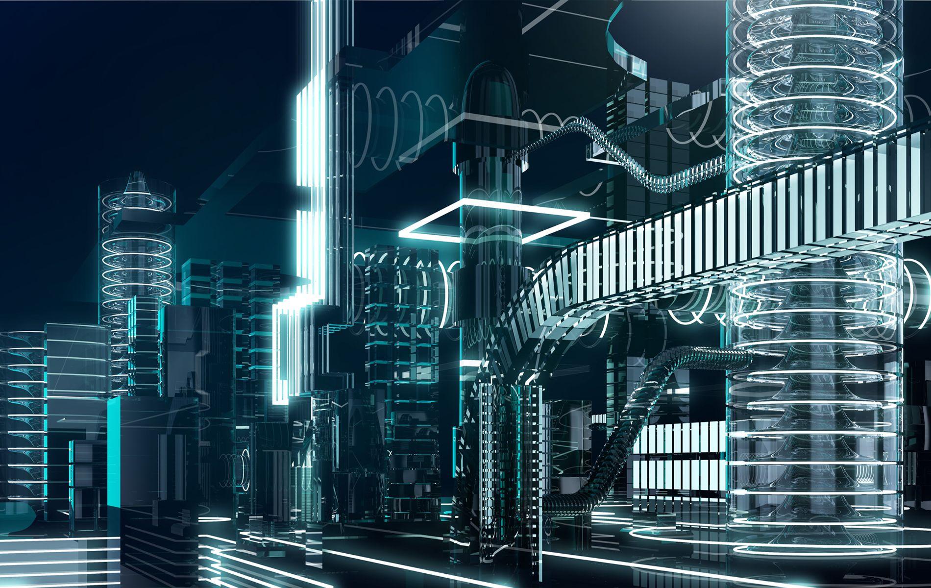 1900x1200 Windows 10 Futuristic Wallpaper