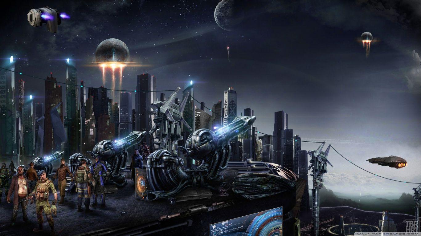 1366x768 Futuristic HD Desktop Wallpaper Kecbio