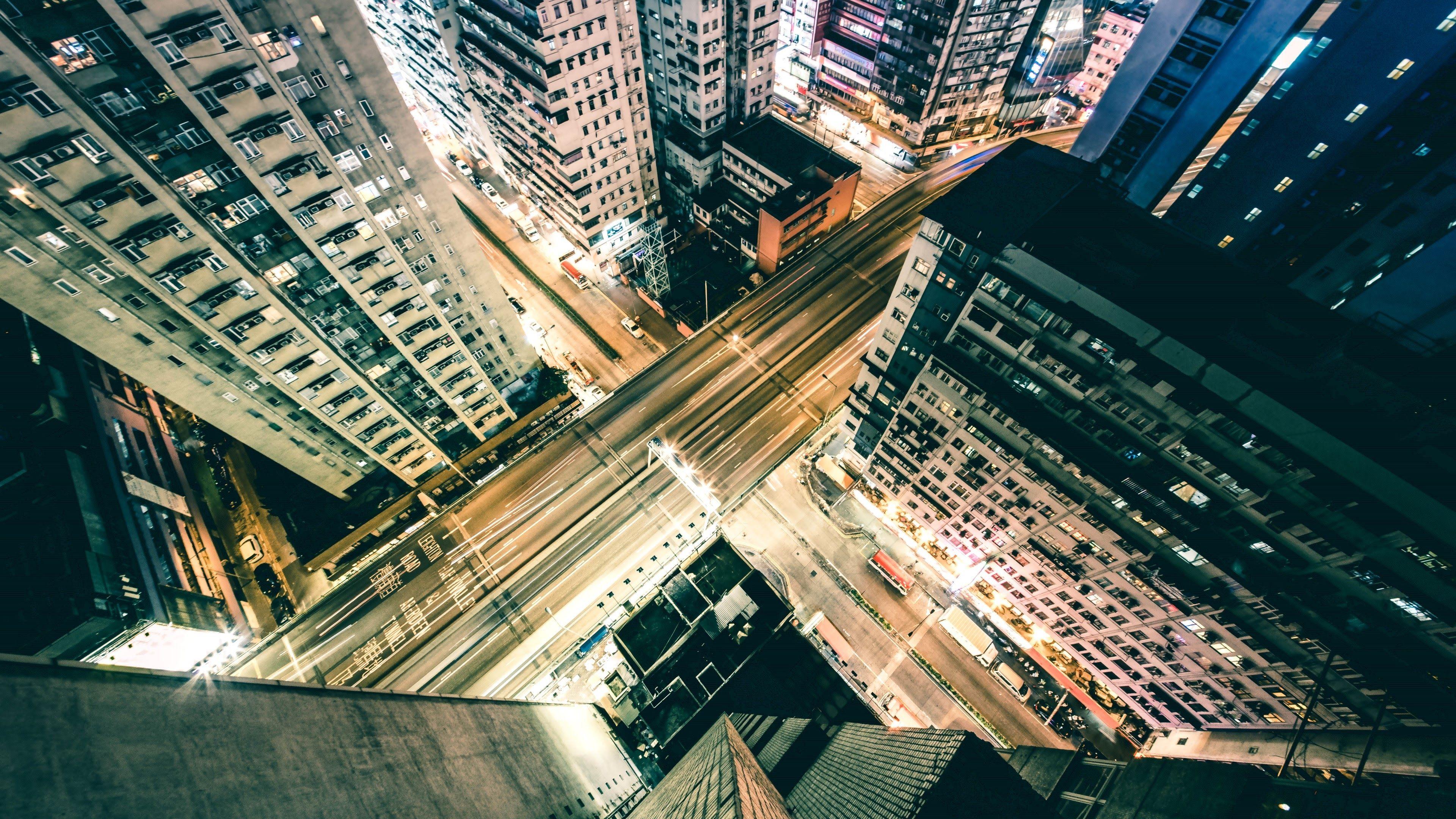 3840x2160 Urban Night In Hong Kong 4k Wallpaper