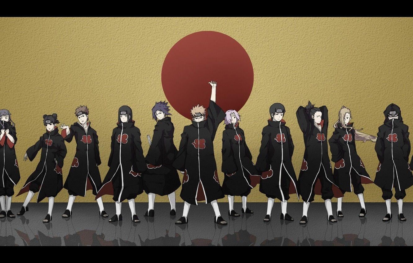 1332x850 Wallpaper Naruto, anime, ninja, evil, Akatsuki, shinobi, japanese, Naruto Shippuden, doujutsu, hitaiate, kunoichi, seifuku, kekkei genkai image for desktop, section сёнэн