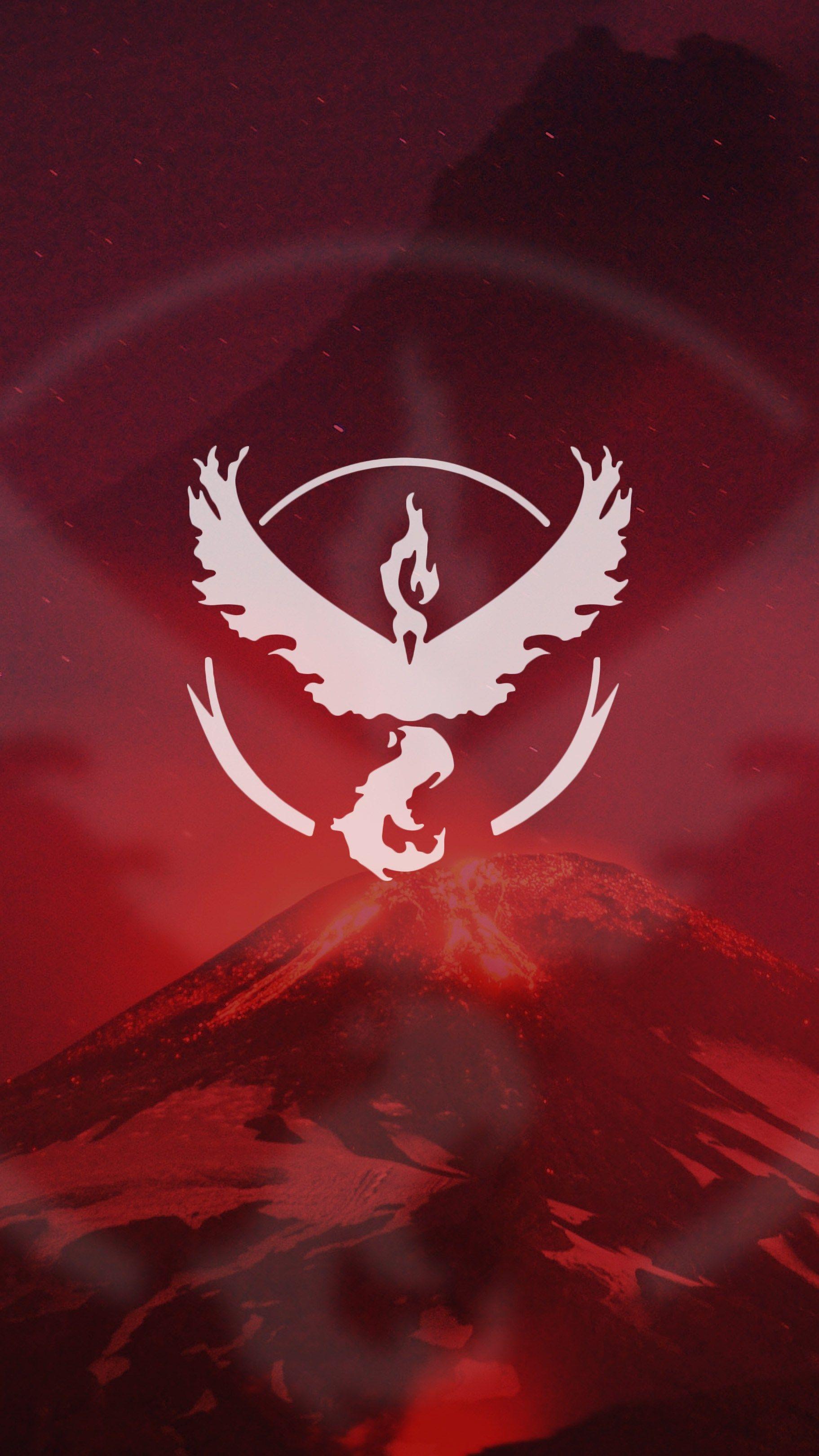 1823x3240 Pokemon Go Team Valor Red Wallpaper