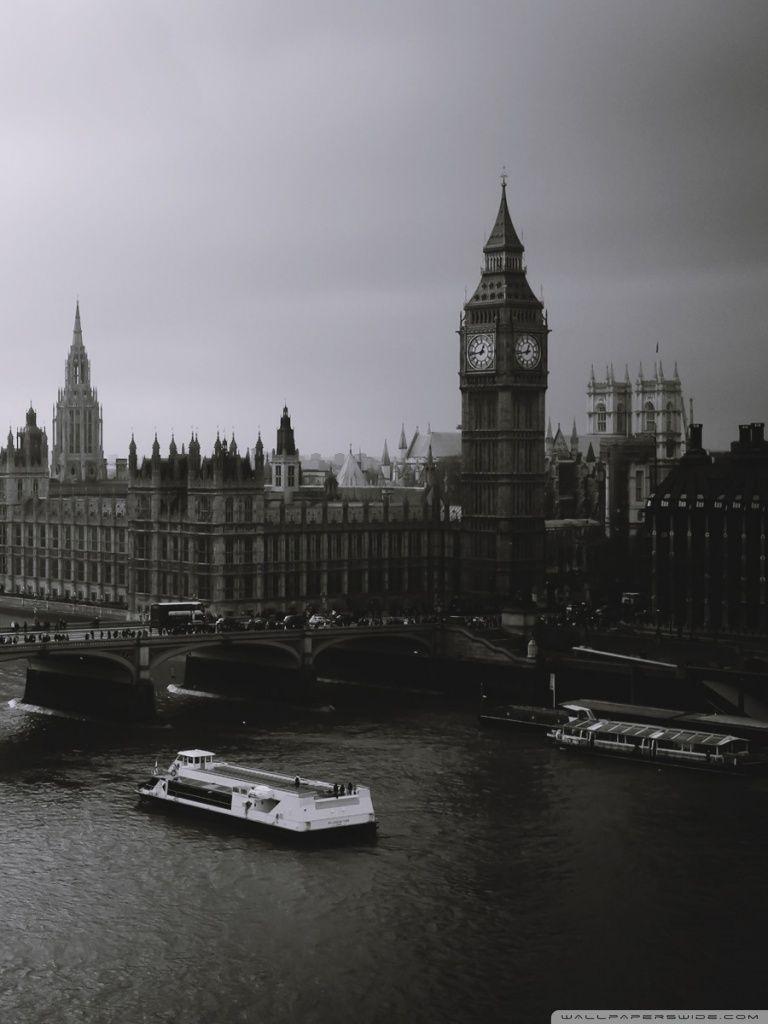768x1024 London Black And White Ultra HD Desktop Background Wallpaper for 4K UHD TV : Tablet
