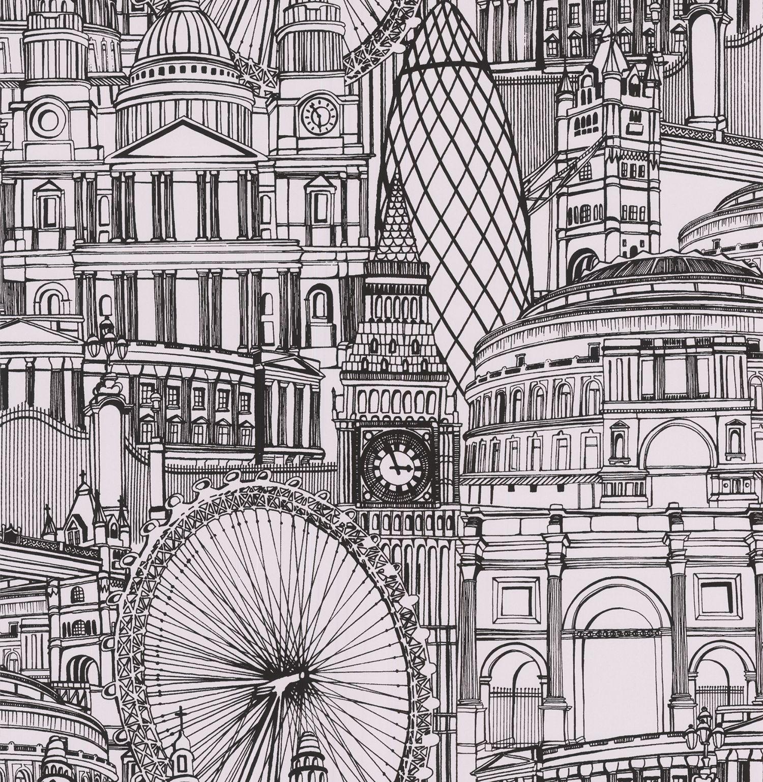1500x1539 London Themed Wallcoverings